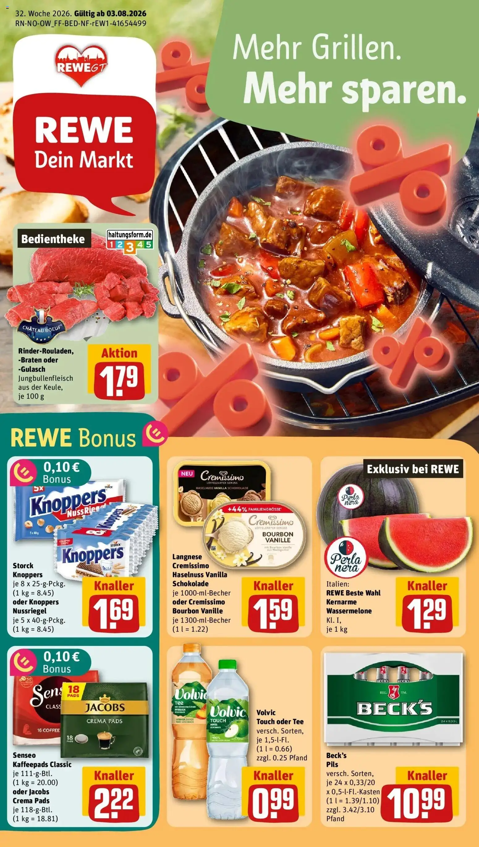 Vorschau von dem Prospekt des Geschäftes Rewe, gültig ab dem 03.08.2026
