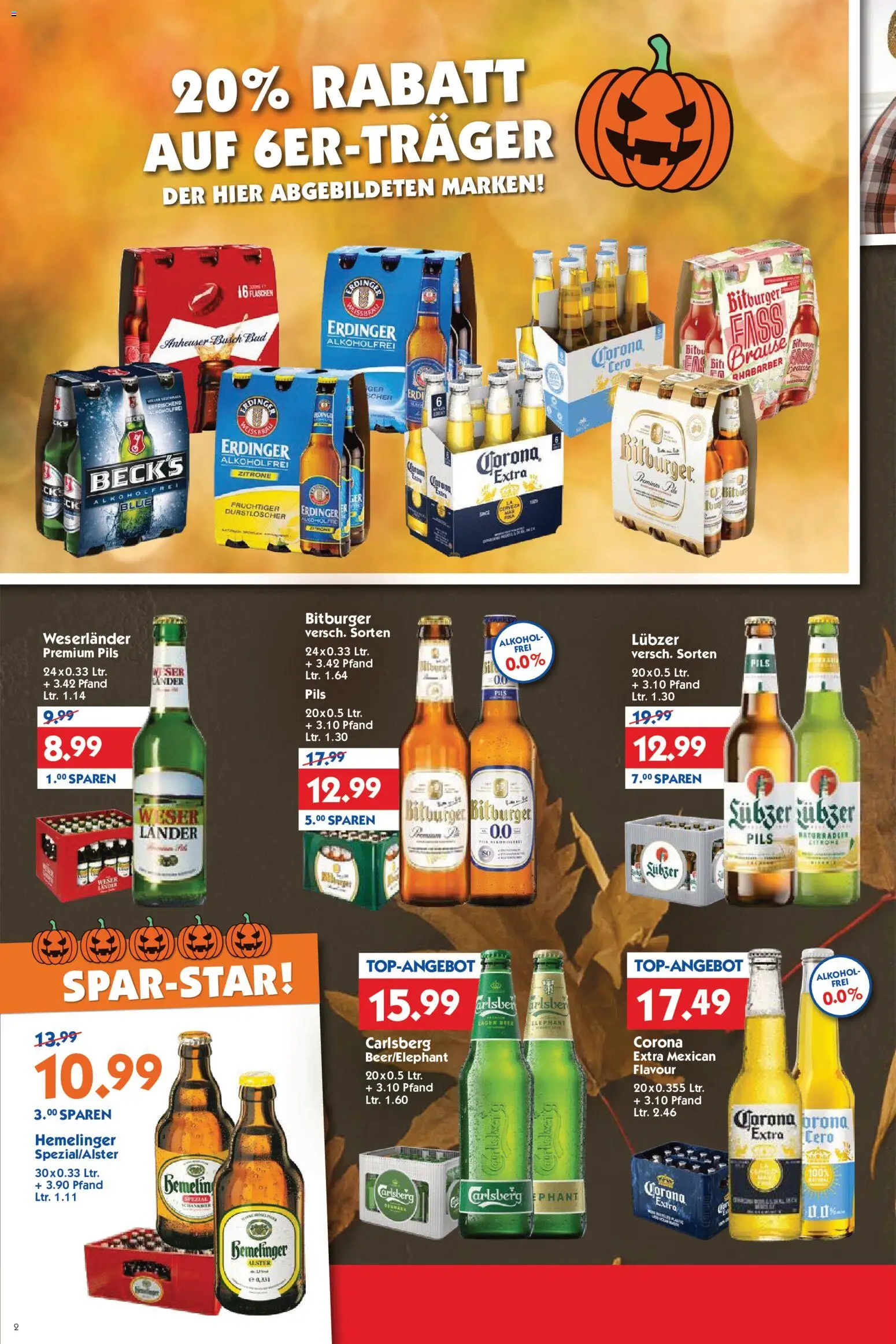 Vorschau von dem Prospekt des Geschäftes HOL’AB!, gültig ab dem 26.10.2026 - Bad, Alkohol, Zitrone, Carlsberg, Erdinger, Pils, Lubzer, Durstloscher