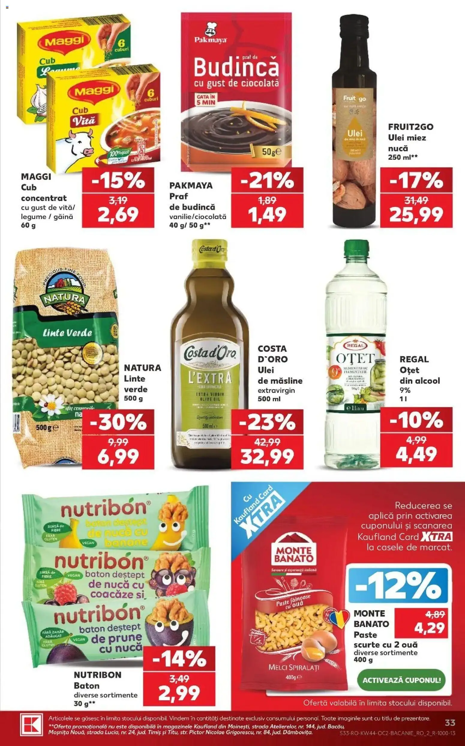 Previzualizarea de cataloage: Kaufland Kaufland Deva valabil de la 28.10.2026 - Paste, Ulei, Legume, Budincă, Banane, Măsline, Oțet, Ouă
