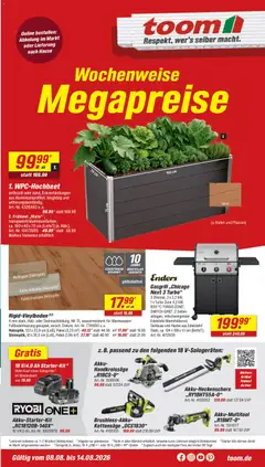 Vorschau von dem Prospekt des Geschäftes Toom Baumarkt, gültig ab dem 08.08.2026