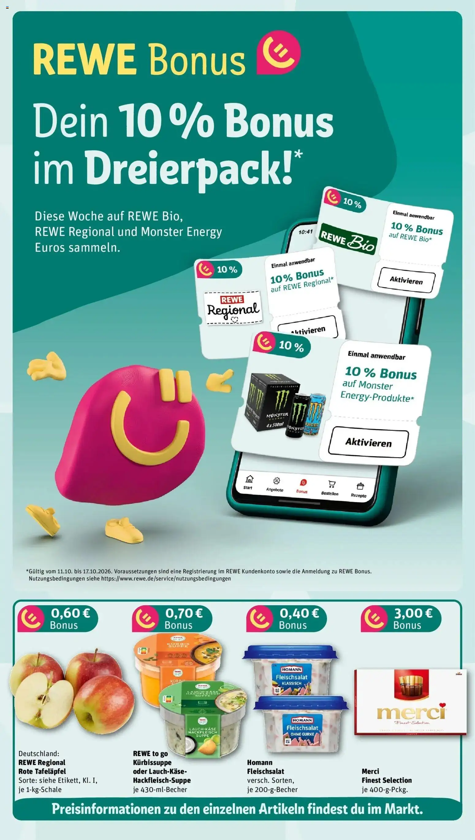 Vorschau von dem Prospekt des Geschäftes Rewe, gültig ab dem 12.10.2026