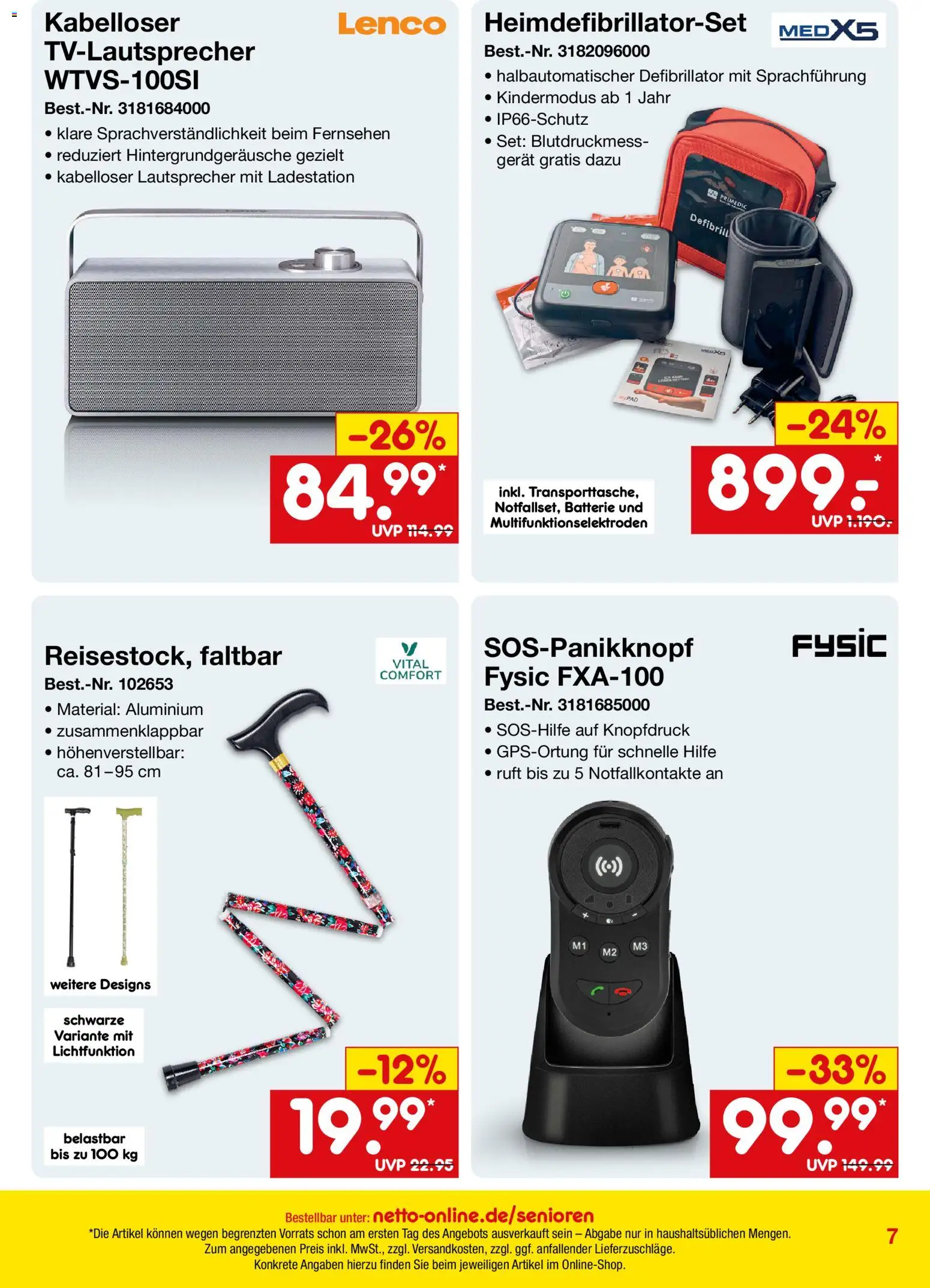 Vorschau von dem Prospekt des Geschäftes Netto Marken-Discount, gültig ab dem 01.10.2026 - Fernsehen, Batterie, Lautsprecher