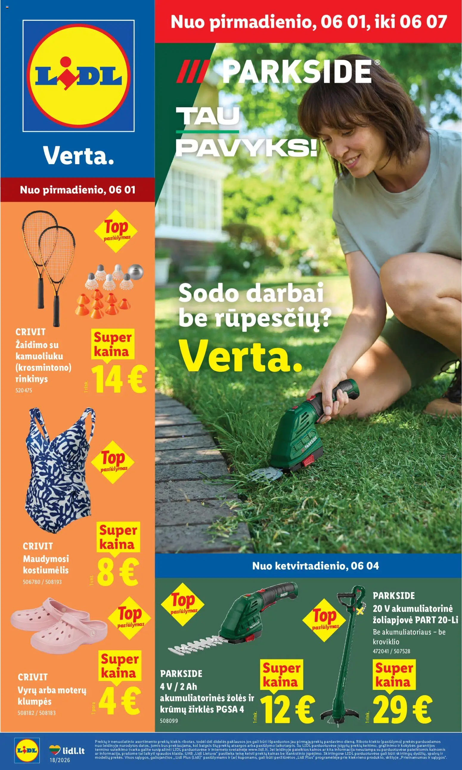 LIDL parduotuvės leidinio LIDL leidinys - Ne maisto prekių pasiūlymai galiojančio nuo 2026.06.01 peržiūra - Maudymosi kostiumėlis, Kostiumėlis