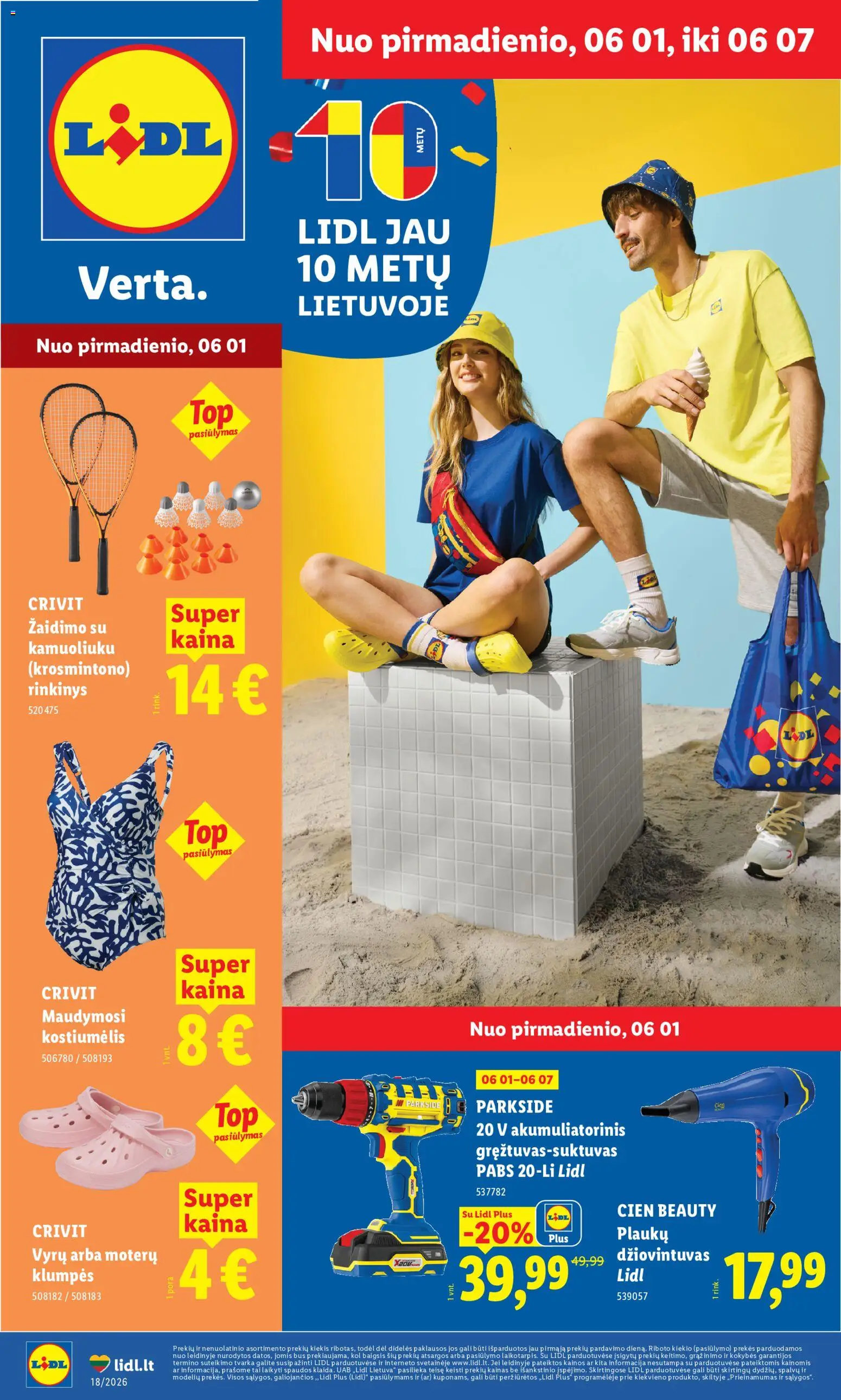 LIDL parduotuvės leidinio LIDL leidinys - Ne maisto prekių pasiūlymai galiojančio nuo 2026.06.01 peržiūra - Maudymosi kostiumėlis, Kostiumėlis