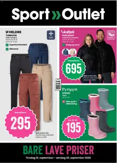 Forhåndsvis Sport Outlet kundeavis fra butikk Sport Outlet gyldig fra 15/09/2026