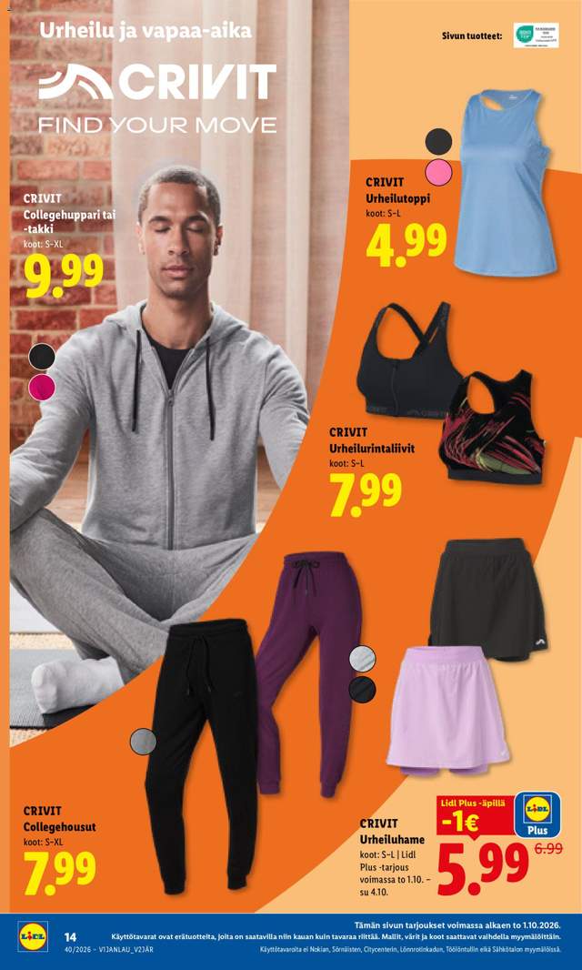 Uusi Lidl tarjouslehti alkaen 01/10