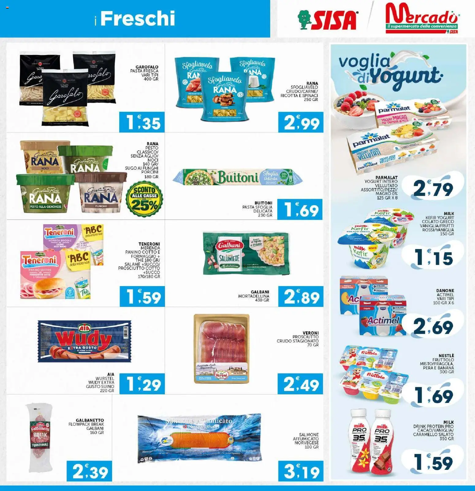 Anteprima dell'opuscolo SISA volantino Calabria dal negozio SISA valido da 29/10/2026 - Formaggio, Wurstel, Yogurt, Prosciutto Cotto, Pera, Sugo, Succo, Yogurt magro
