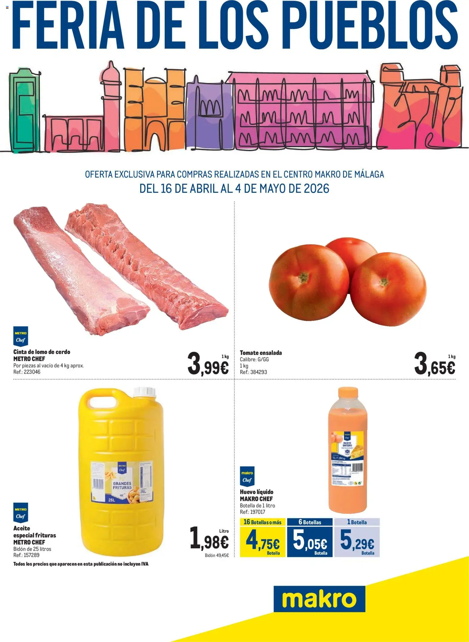 Vista previa del folleto de la tienda Makro válido desde el 16/04/2026 - Ensalada, Aceite, Tomate, Cerdo, Lomo, Lomo de cerdo