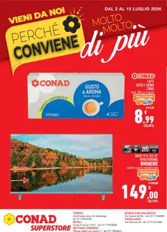 Anteprima dell'opuscolo Conad volantino Perché Conviene Molto Piemonte dal negozio Conad valido da 02/07/2026