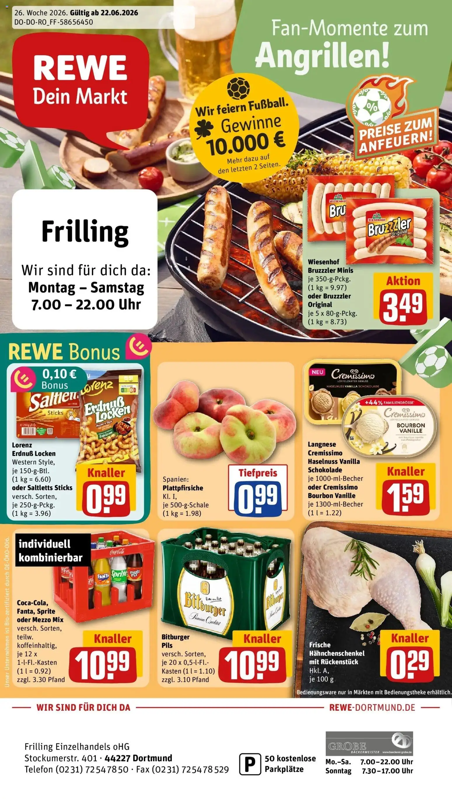 Vorschau von dem Prospekt des Geschäftes Rewe, gültig ab dem 22.06.2026