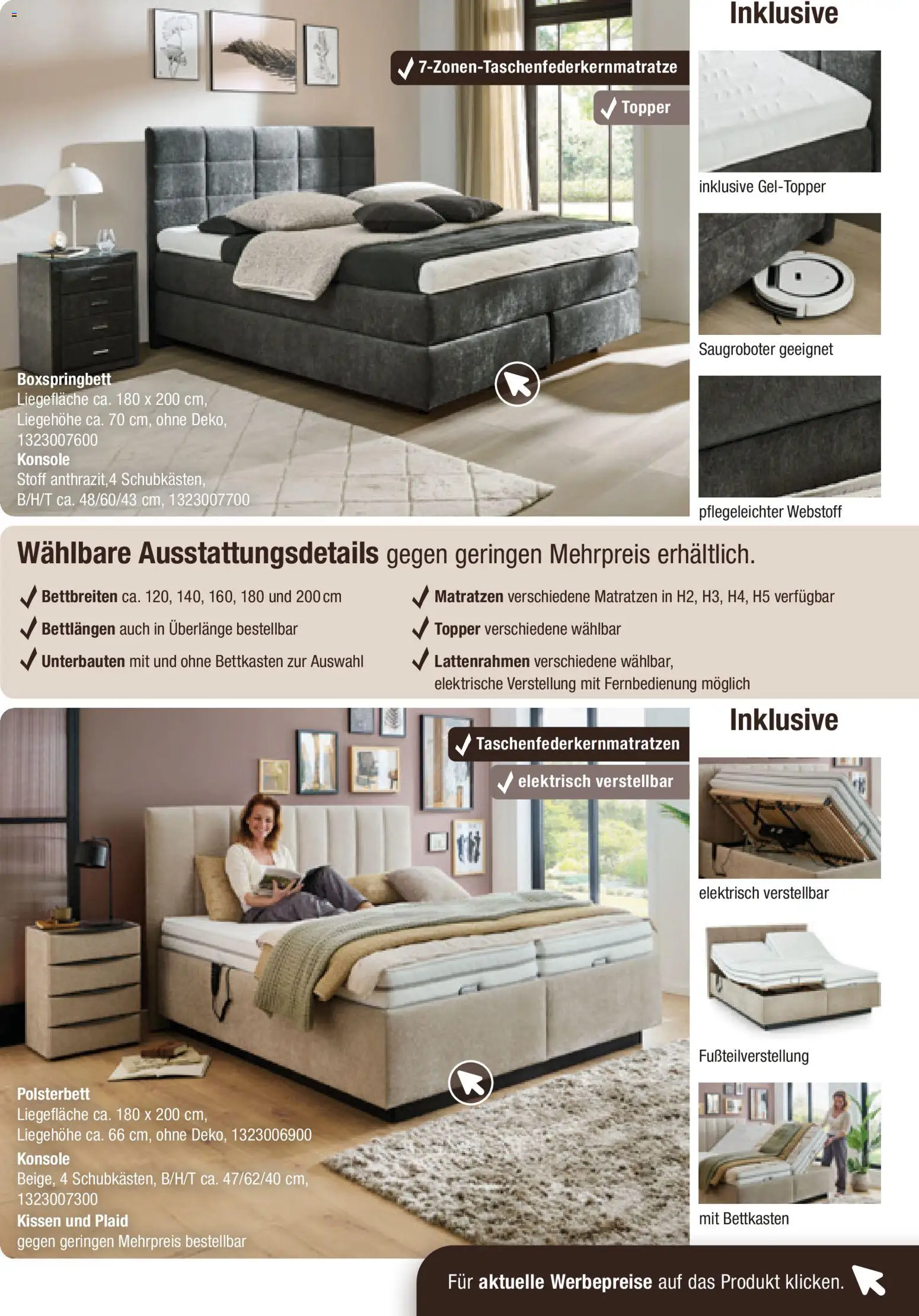 Vorschau von dem Prospekt des Geschäftes Roller, gültig ab dem 30.08.2026 - Boxspringbett, Kissen, Polsterbett, Topper