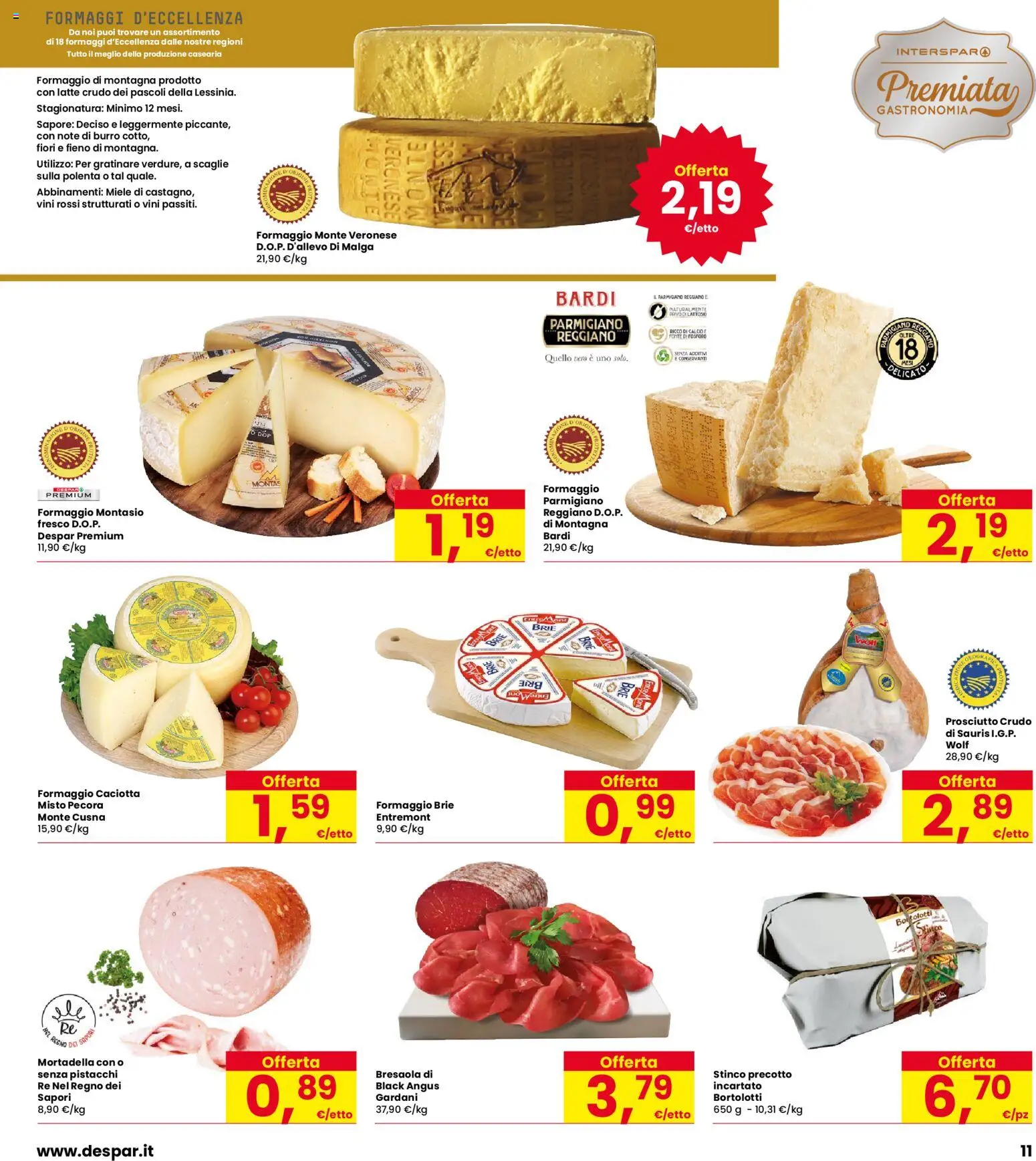 Anteprima dell'opuscolo Interspar volantino Capri dal negozio Interspar valido da 22/10/2026 - Miele, Bresaola, Latte, Parmigiano reggiano, Prosciutto Crudo, Prosciutto, Burro, Parmigiano