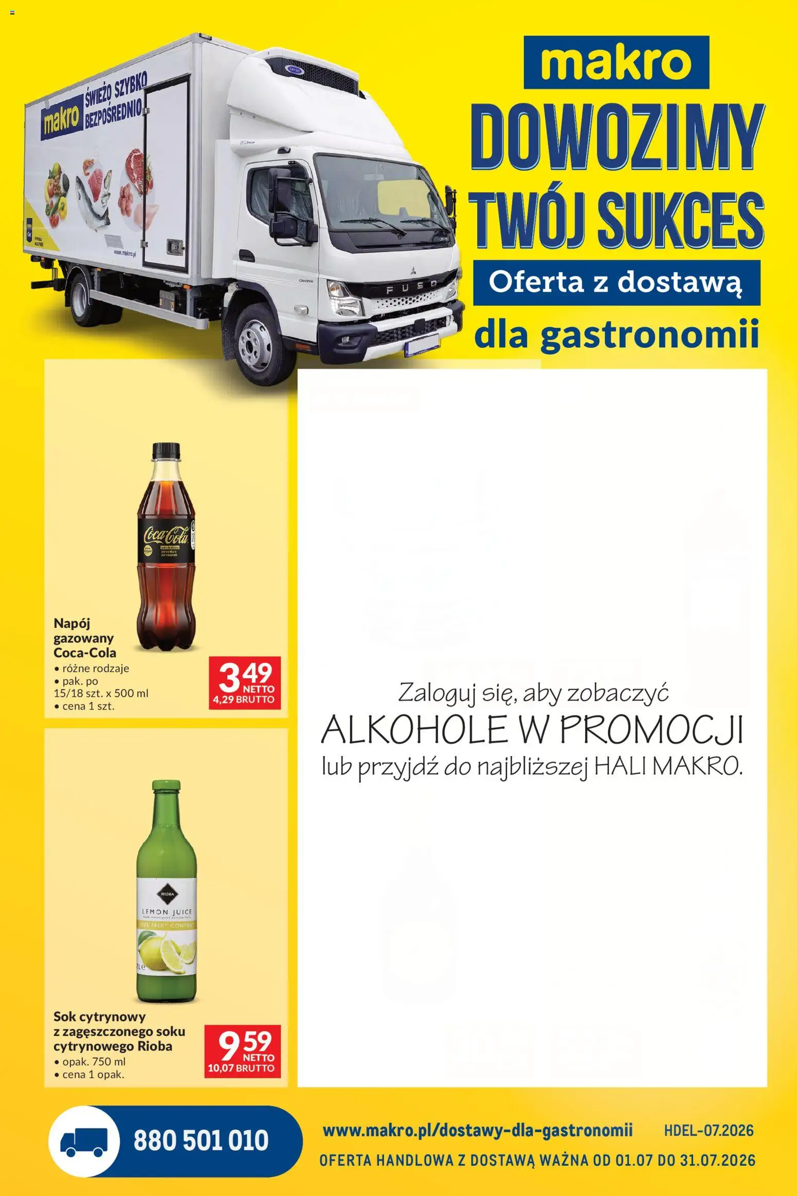 Pogląd gazetki "Makro gazetka - Dostawy dla gastronomii" ze sklepu Makro ważnej od 01.07.2026 - Alkohole, Sok, Sok cytrynowy
