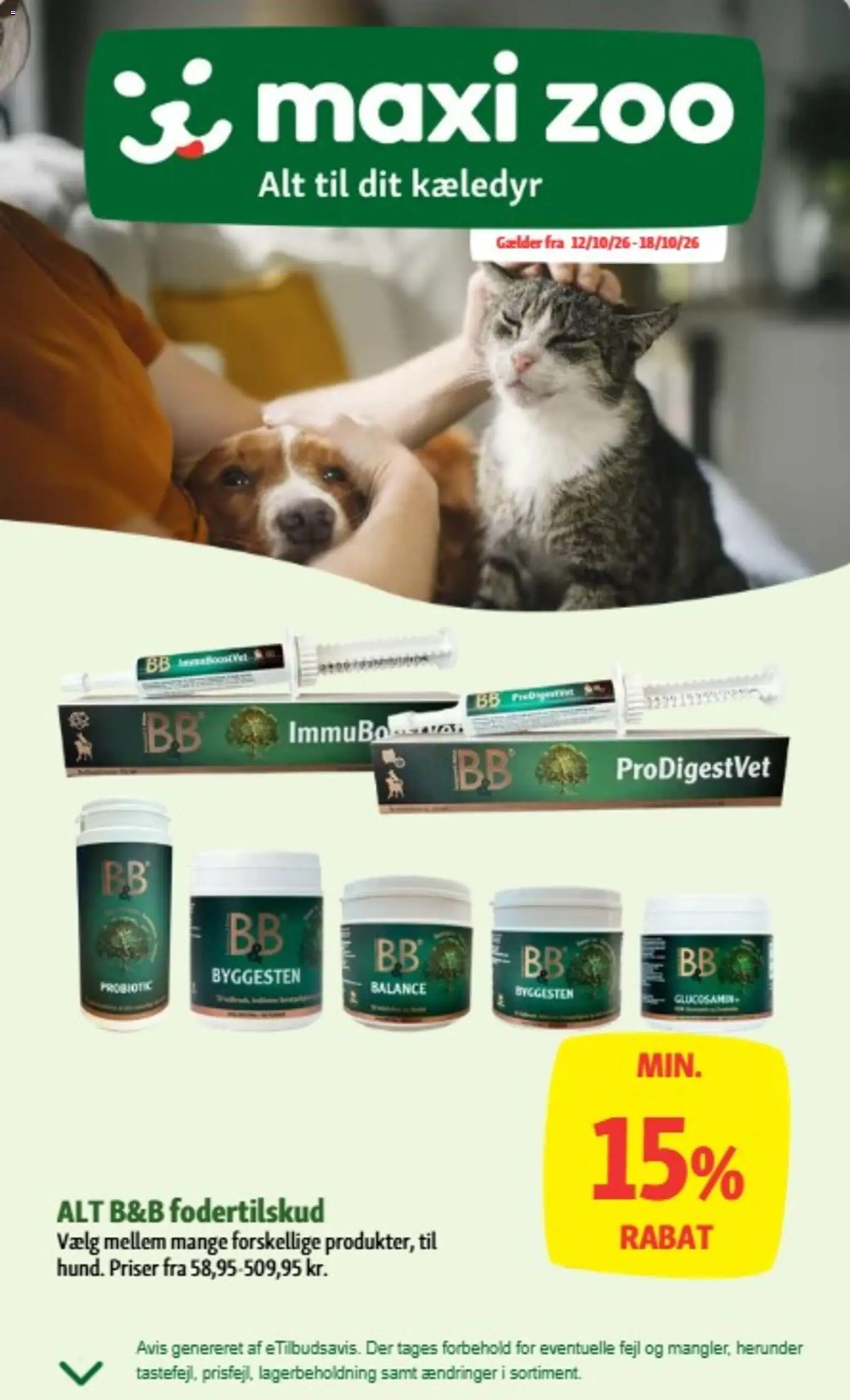 Eksempel på tilbudsavis Maxi Zoo - Tilbudsavis uge 42 fra butik Maxi Zoo gyldig fra 14/10/2026