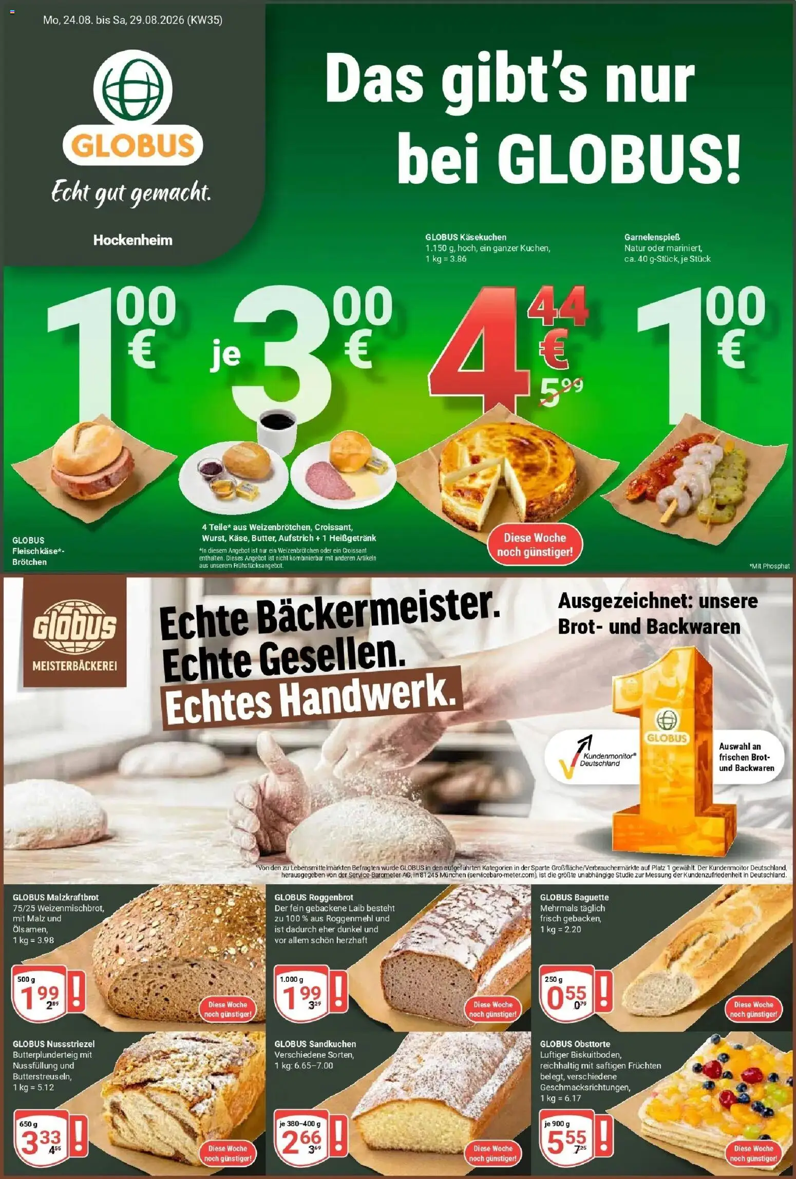 Vorschau von dem Prospekt des Geschäftes Globus, gültig ab dem 24.08.2026