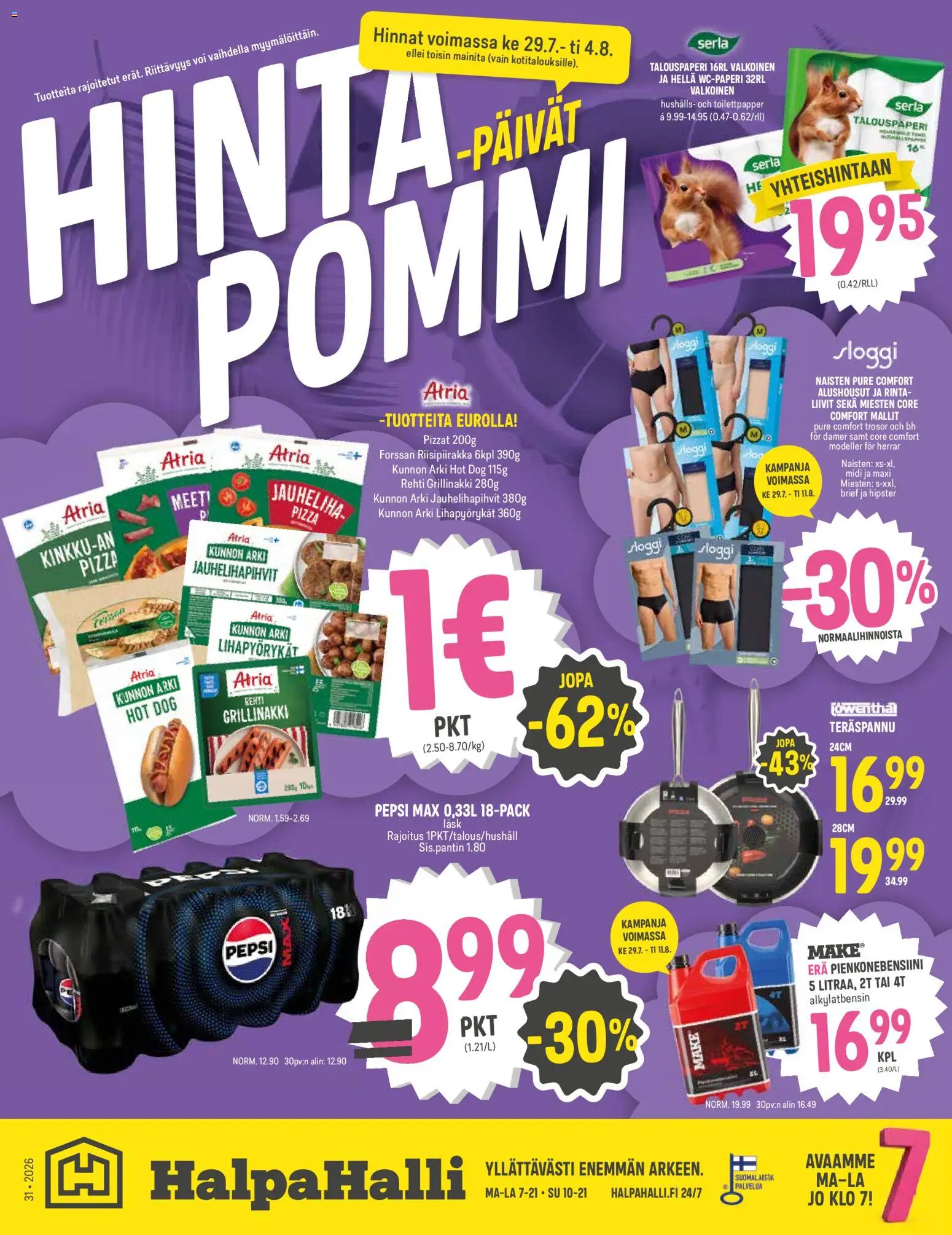 Kaupan Halpa Halli Halpa Halli tarjoukset esikatselu, voimassa 29/07/2026