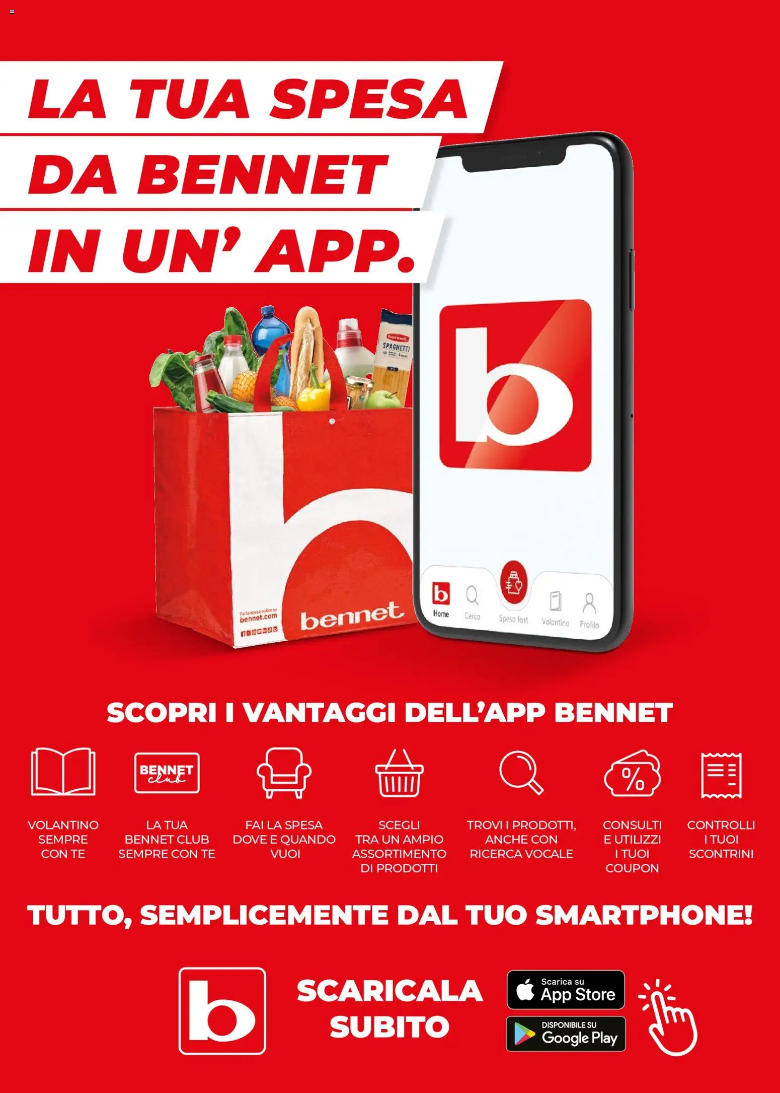 Anteprima dell'opuscolo bennet volantino Cioccolato che bontà dal negozio bennet valido da 29/10/2026 - Smartphone, Spaghetti, Tè