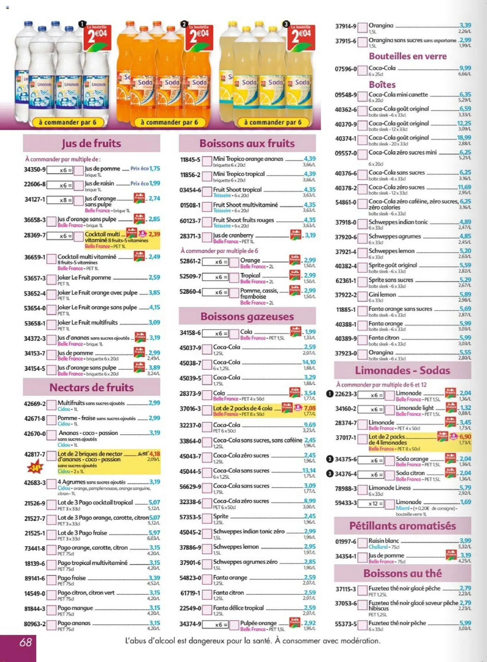 Prévisualisation de Maximo catalogue epicerie du magasin Maximo formulaire valide 26/10/2026 - Pomme, Ananas, Brique, Citron vert, Jus de fruits, Jus, Tonic, Thé noir