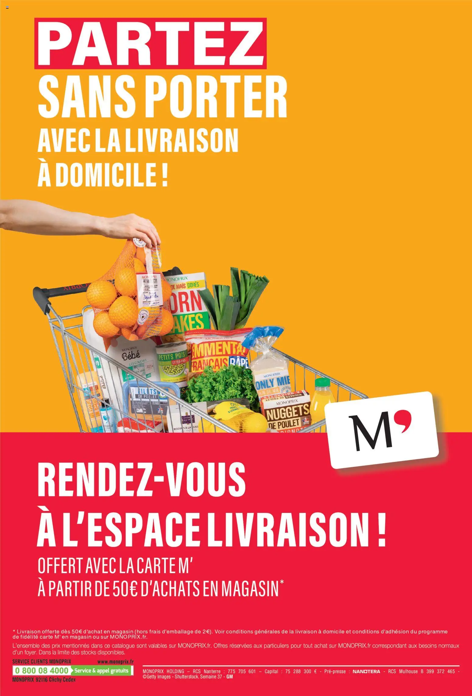 Prévisualisation de Monoprix catalogue du magasin Monoprix formulaire valide 08/09/2026 - Poulet, Mais, Petits pois, Nuggets, Pois, Couches, Râpe
