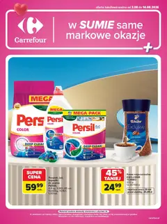 Pogląd gazetki "Carrefour gazetka - Same markowe okazje" ze sklepu Carrefour ważnej od 03.08.2026