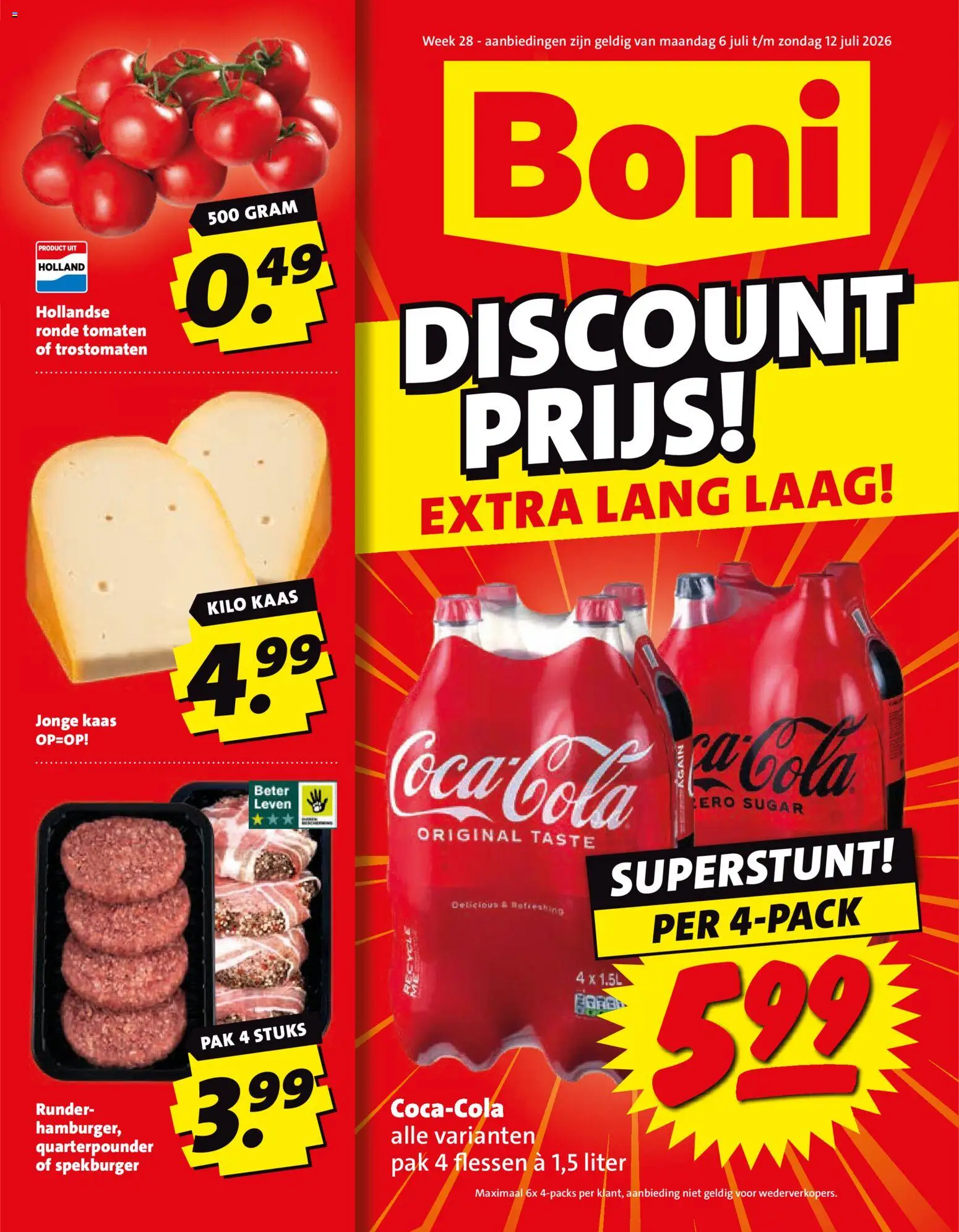 Voorbeeld van Boni folder week 28 van winkel Boni geldig vanaf 06-07-2026 - Kaas, Tomaten, Jonge kaas