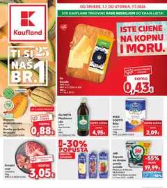 Pregled letka Split-Ravne njive trgovine Kaufland vrijedi od 01.07.2026