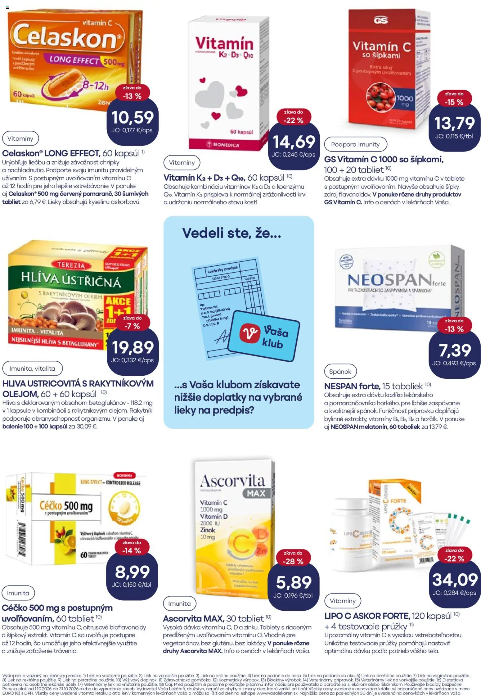 Náhľad Vaša lekáreň letáku platného od 01.10.2026 - Kapsule