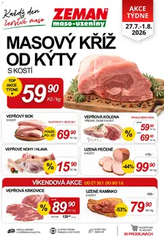 Náhled nabídky: Prodejny Zeman Prodejny Zeman leták - Akce týdne platný od 27.07.2026