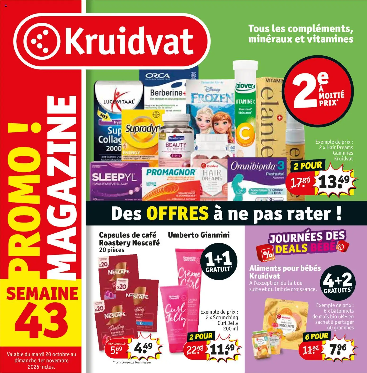 Voorbeeld van Kruidvat folder semaine 43 van winkel Kruidvat geldig vanaf 20/10/2026