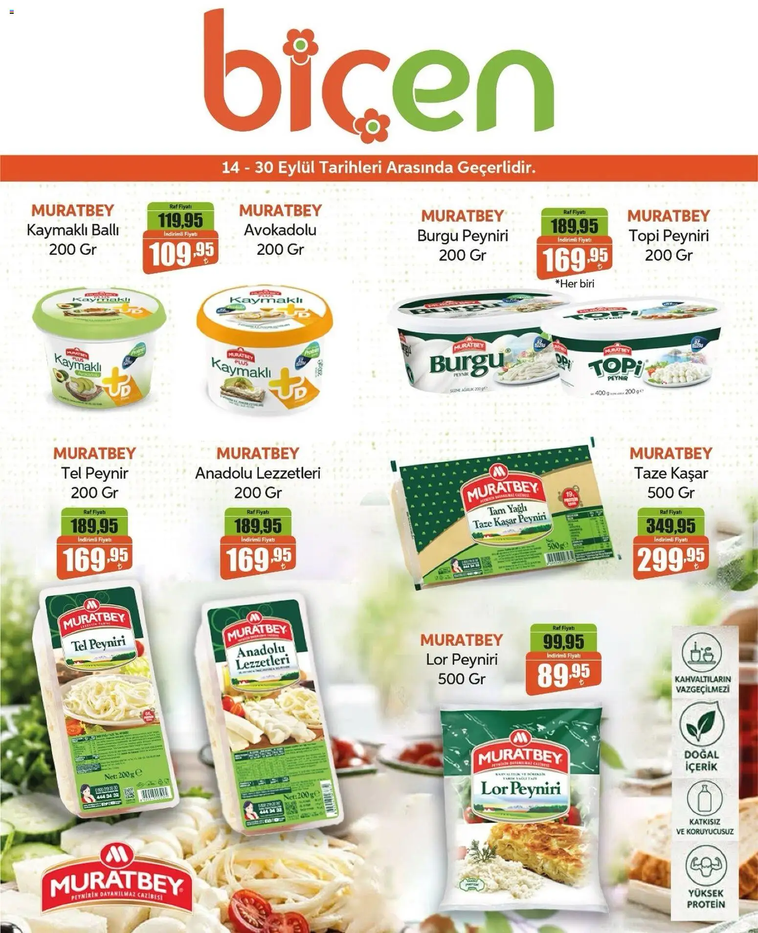 Biçen Market Biçen Market İndirim 14.09.2026 - Broşürünün önizlemesi - Peynir, Raf