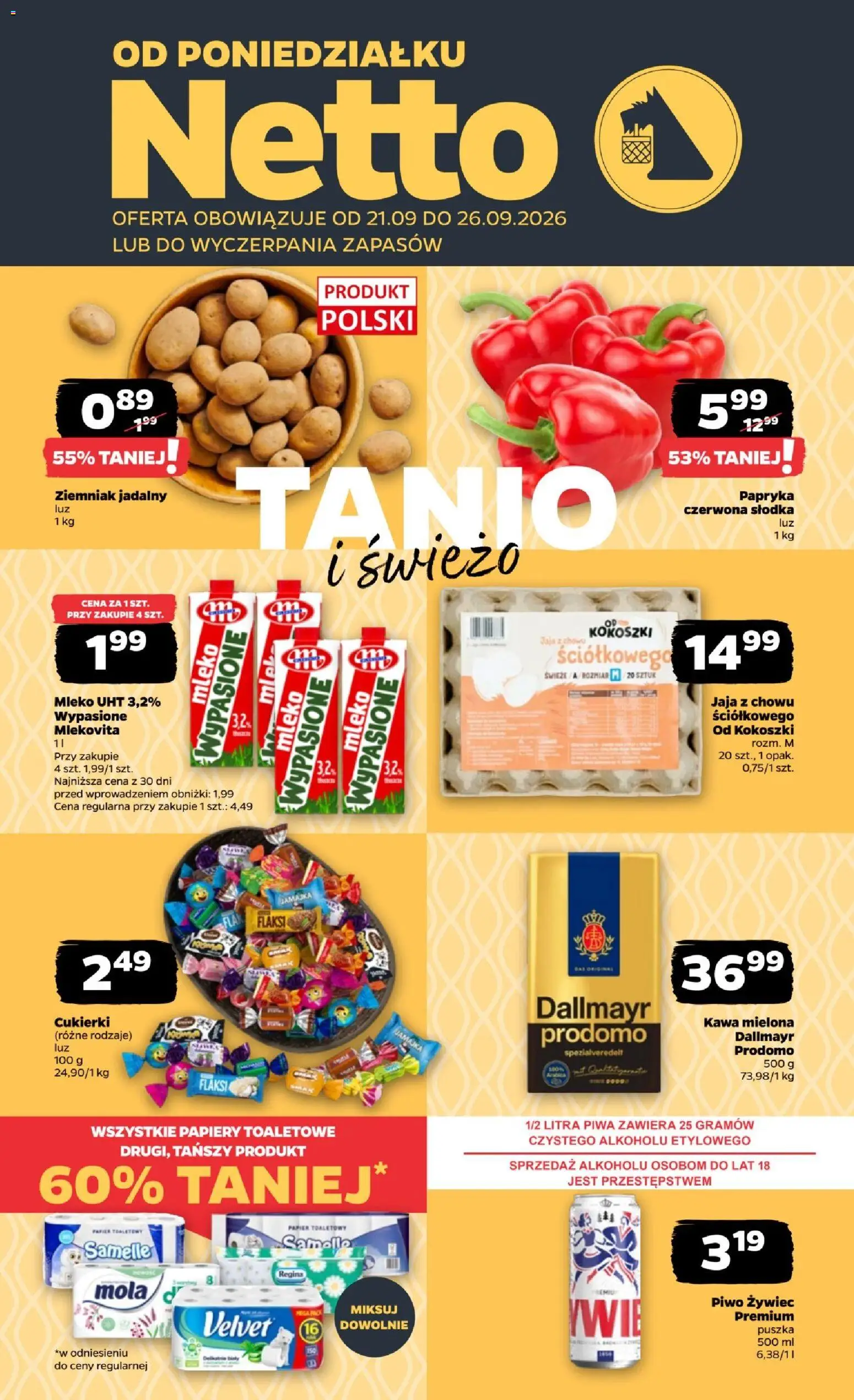 Pogląd gazetki "Netto gazetka od poniedziałku" ze sklepu Netto ważnej od 21.09.2026