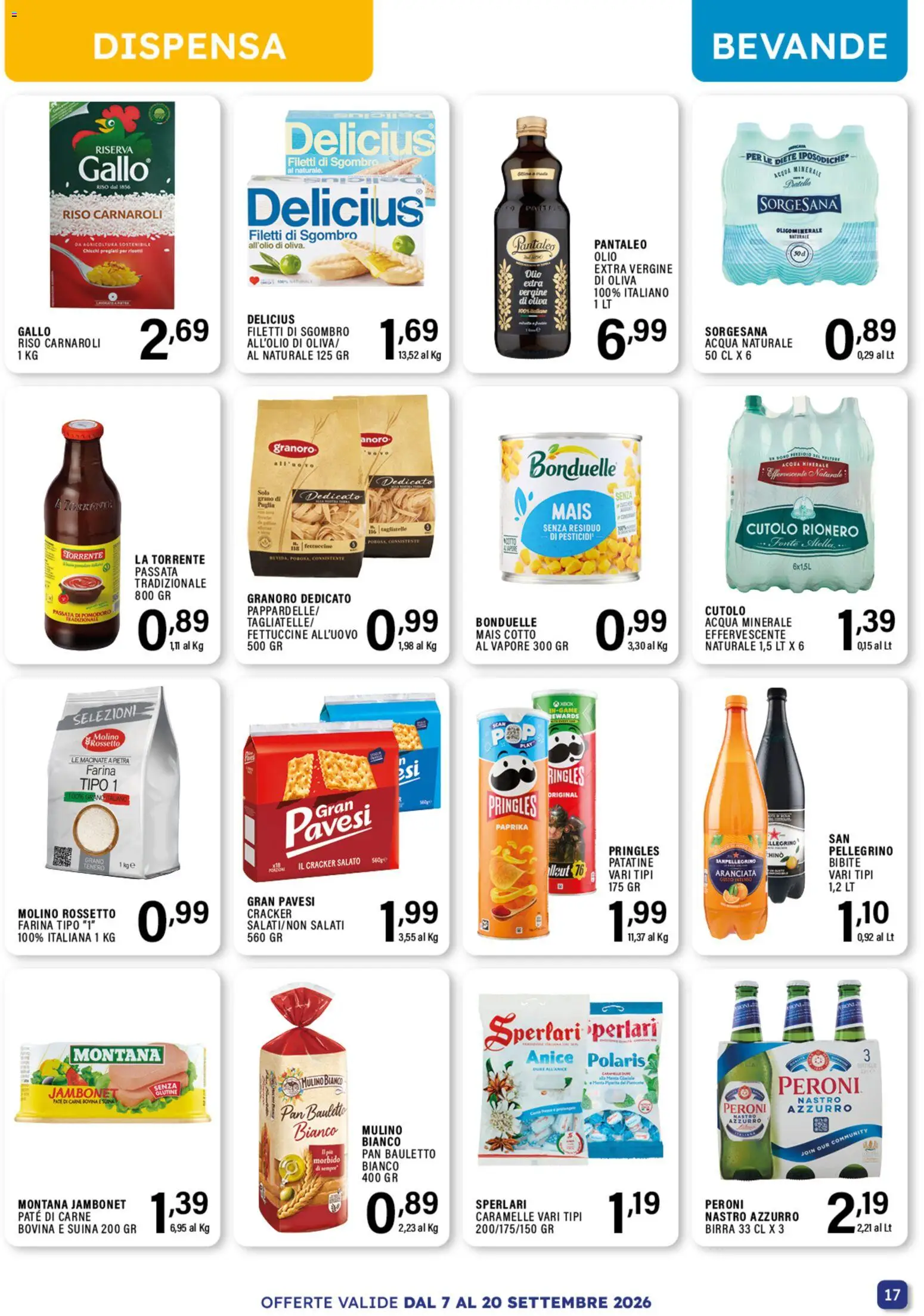 Anteprima dell'opuscolo GECOP volantino dal negozio GECOP valido da 07/09/2026 - Acqua, Senza glutine, Birra, Carne, Acqua minerale, Caramelle, Passata di pomodoro, Olio extra vergine