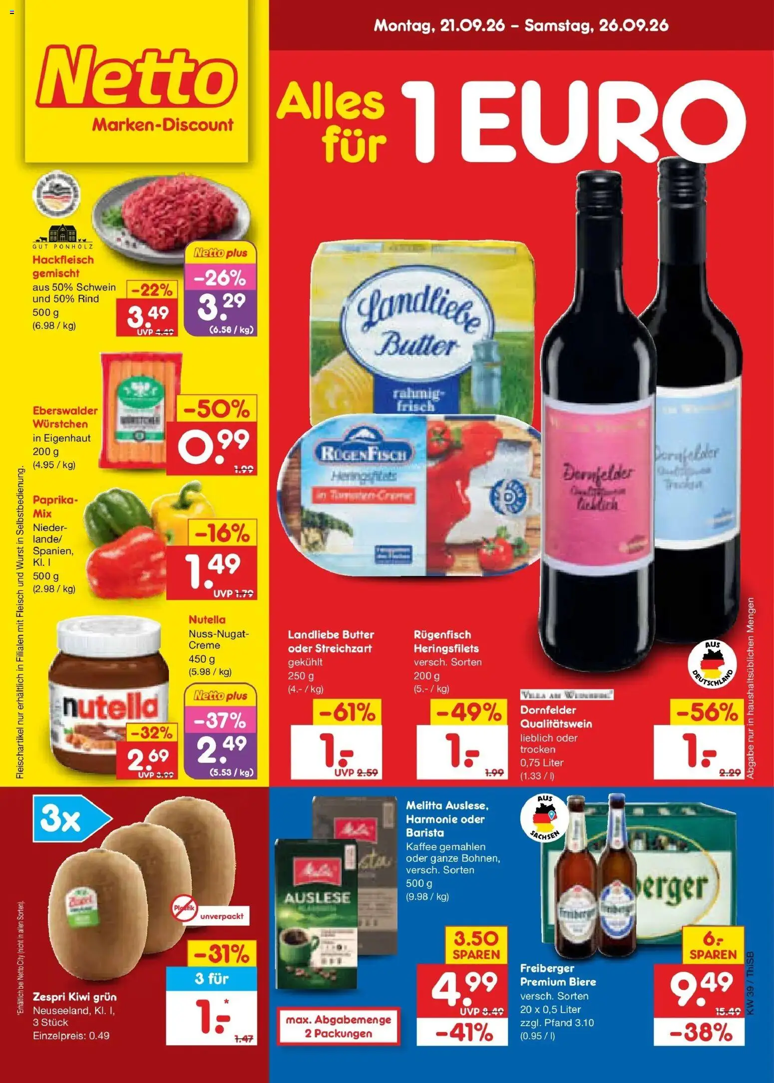 Vorschau von dem Prospekt des Geschäftes Netto Marken-Discount, gültig ab dem 21.09.2026