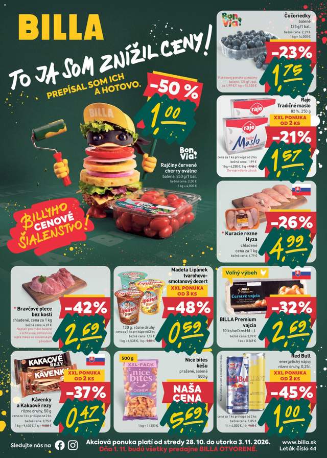 Nový Billa leták od 28.10.