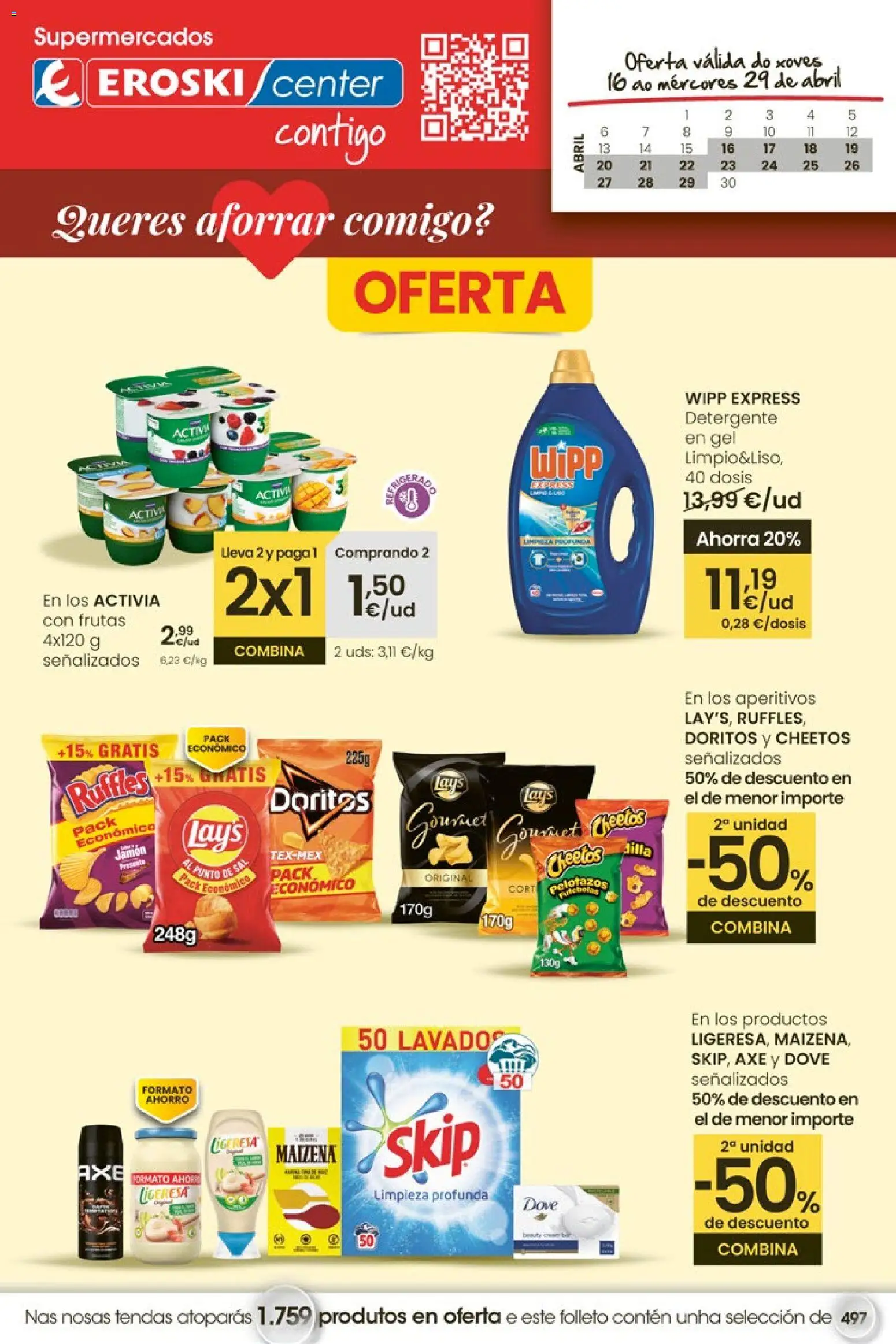 Vista previa del folleto de la tienda Eroski válido desde el 16/04/2026 - Jamón, Sal, Detergente