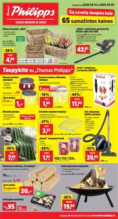 Thomas Philipps parduotuvės leidinio Thomas Philipps leidinys galiojančio nuo 2026.09.14 peržiūra