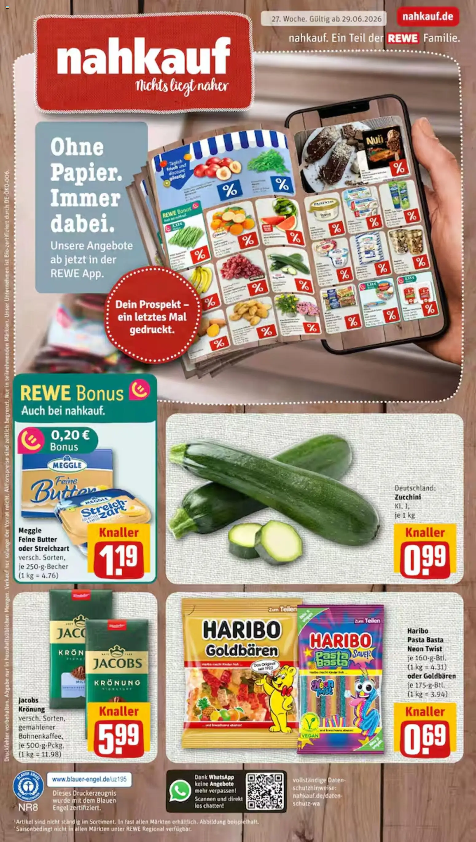 Vorschau von dem Prospekt des Geschäftes Nahkauf, gültig ab dem 29.06.2026