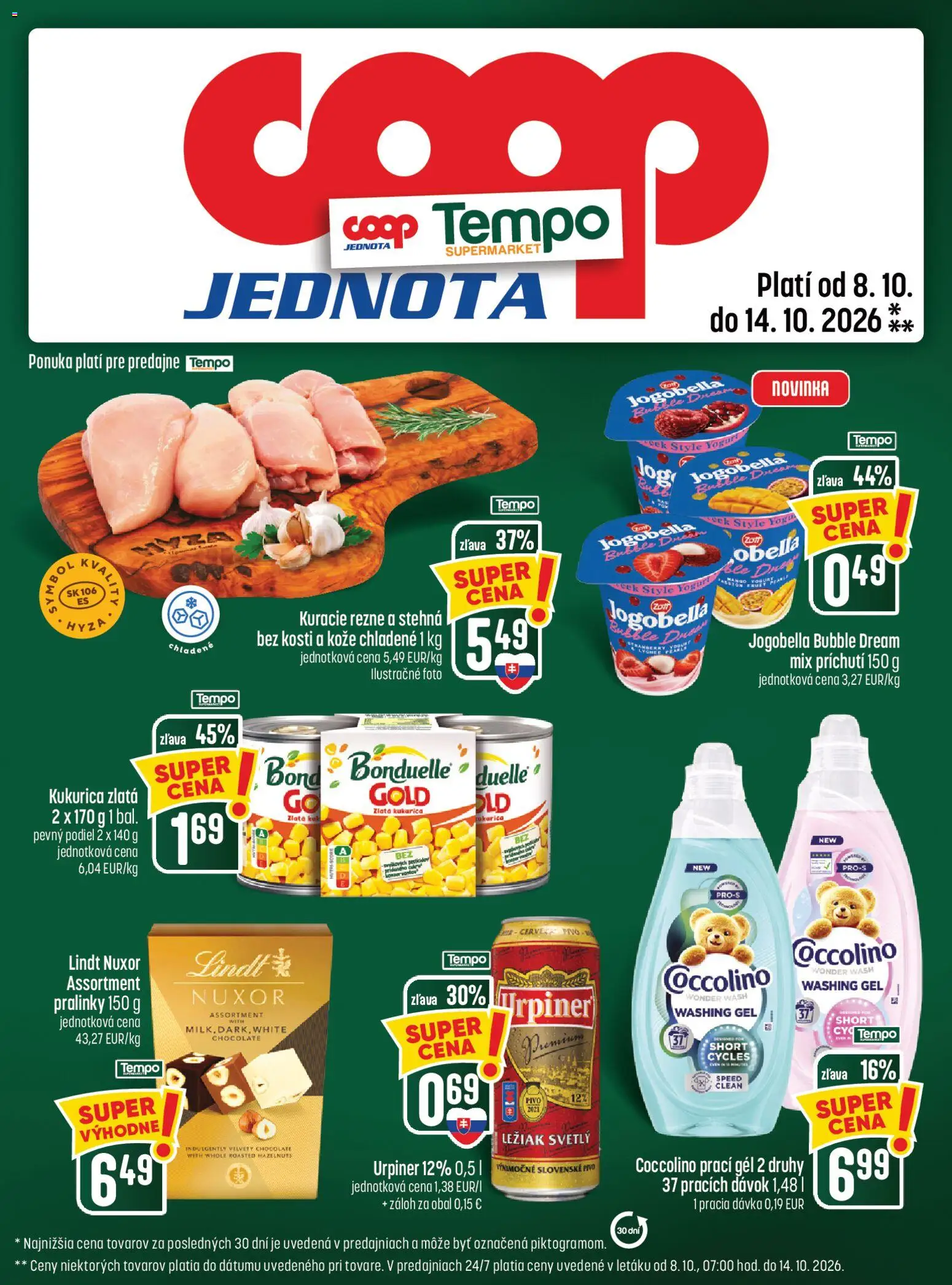 Náhľad COOP Jednota letáku platného od 08.10.2026