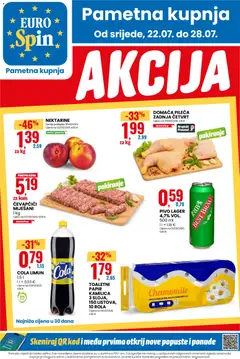 Pregled letka Eurospin Katalog trgovine Eurospin vrijedi od 22.07.2026