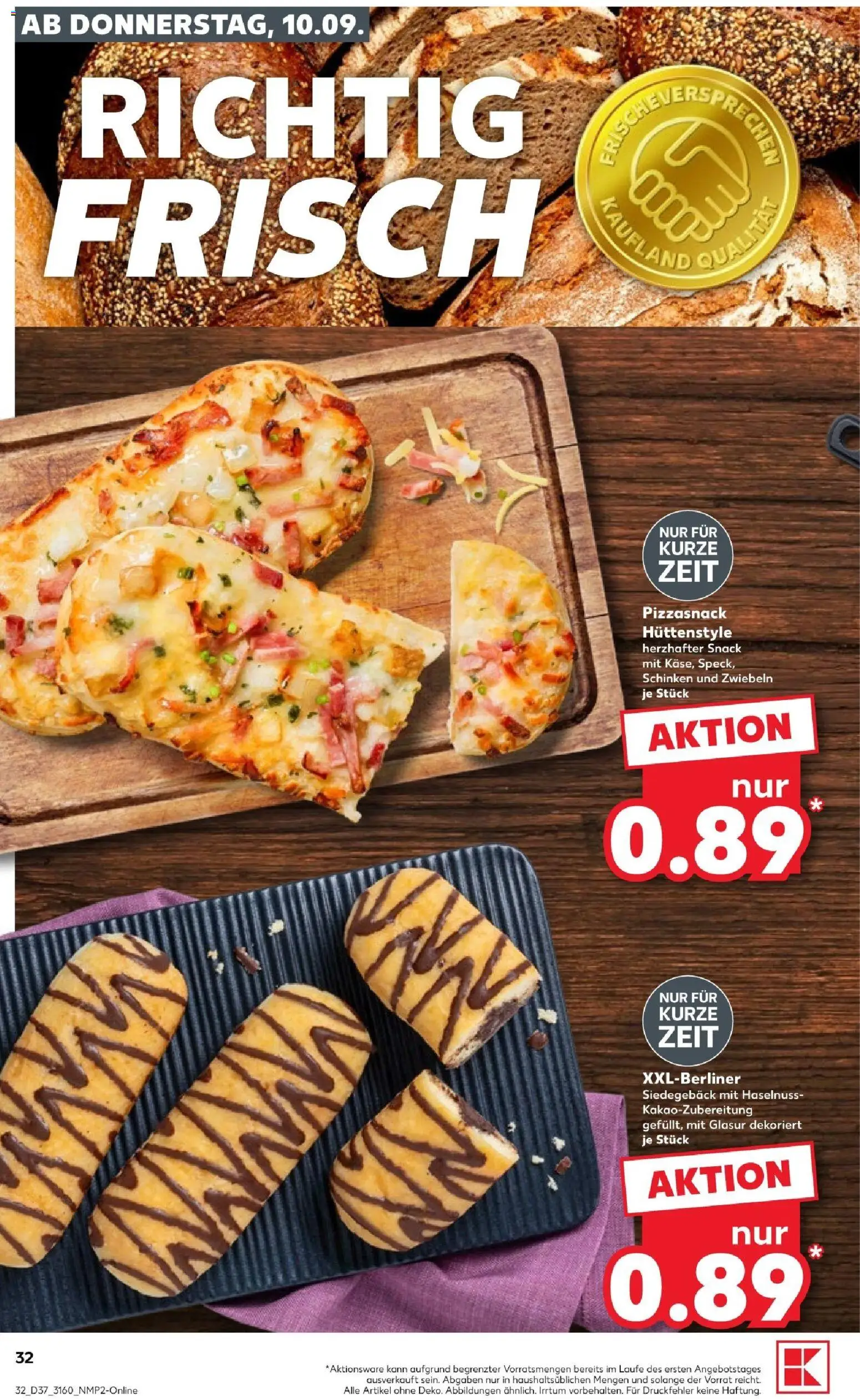Vorschau von dem Prospekt des Geschäftes Kaufland, gültig ab dem 10.09.2026 - Schinken, Zwiebeln