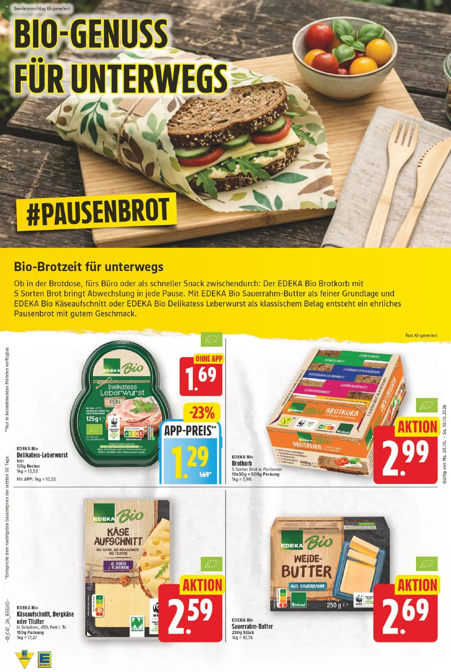 Vorschau von dem Prospekt des Geschäftes E center, gültig ab dem 05.10.2026 - Butter, Käse, Brot, Sauerrahm