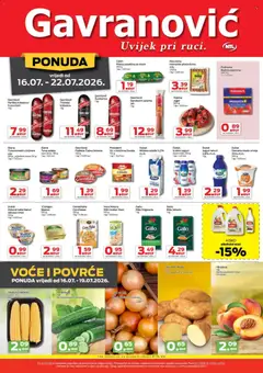 Pregled letka Gavranović Katalog trgovine Gavranović vrijedi od 16.07.2026