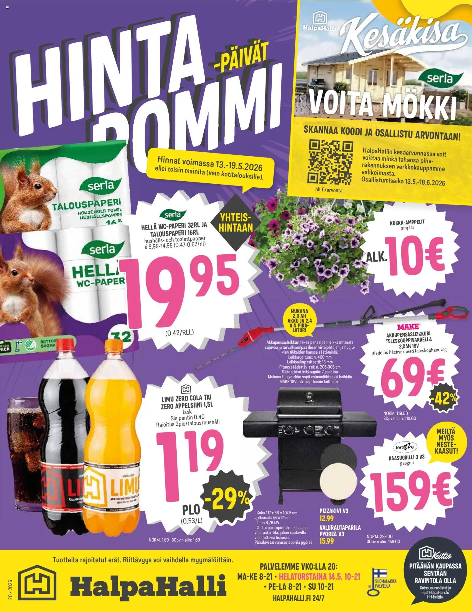 Kaupan Halpa Halli Halpa Halli tarjoukset esikatselu, voimassa 13/05/2026