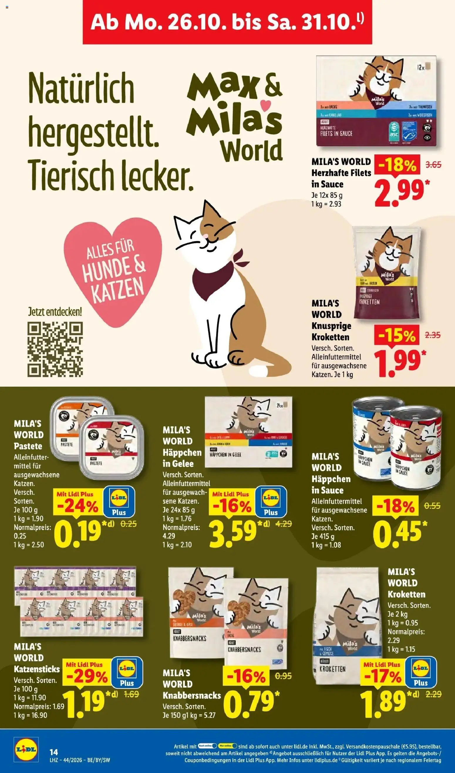 Vorschau von dem Prospekt des Geschäftes Lidl, gültig ab dem 26.10.2026