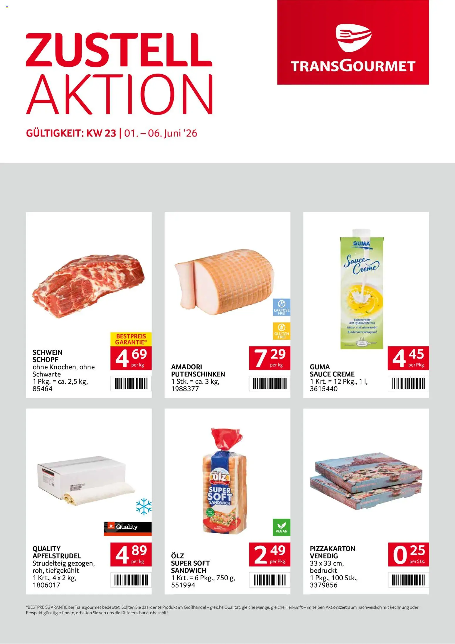 Vorschau der Angebote: Transgourmet Transgourmet Zustellaktion gültig ab 01.06.2026 - Creme
