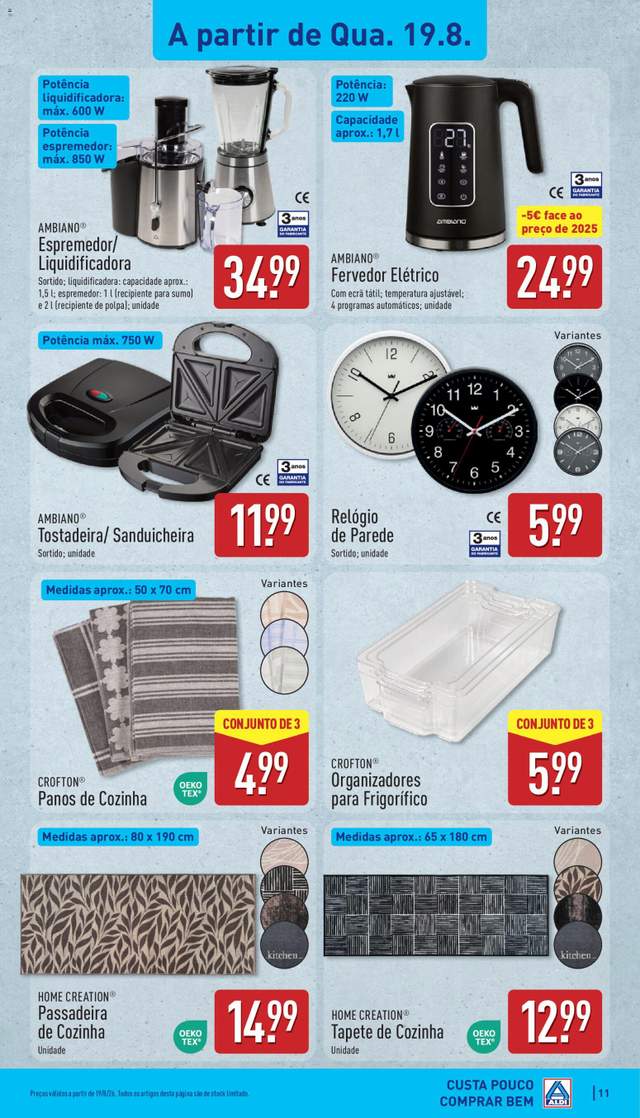 Novo folheto Aldi a partir de 17/08