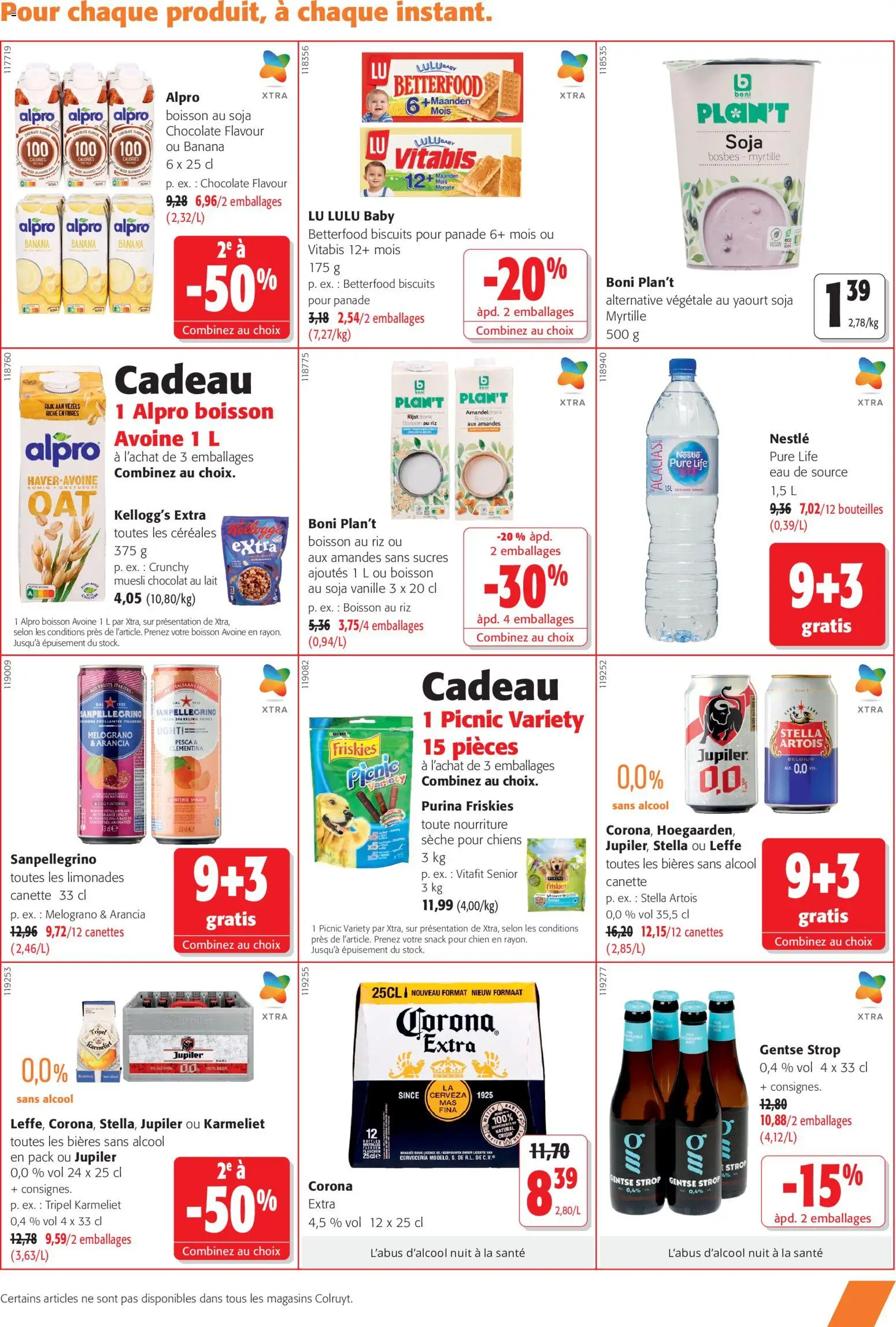 Prévisualisation de Colruyt Toutes les offres du magasin Colruyt formulaire valide 23/09/2026 - Boisson, Riz, Biscuits, Muesli, Alpro, Eau de source, Chocolat au lait, Alcool