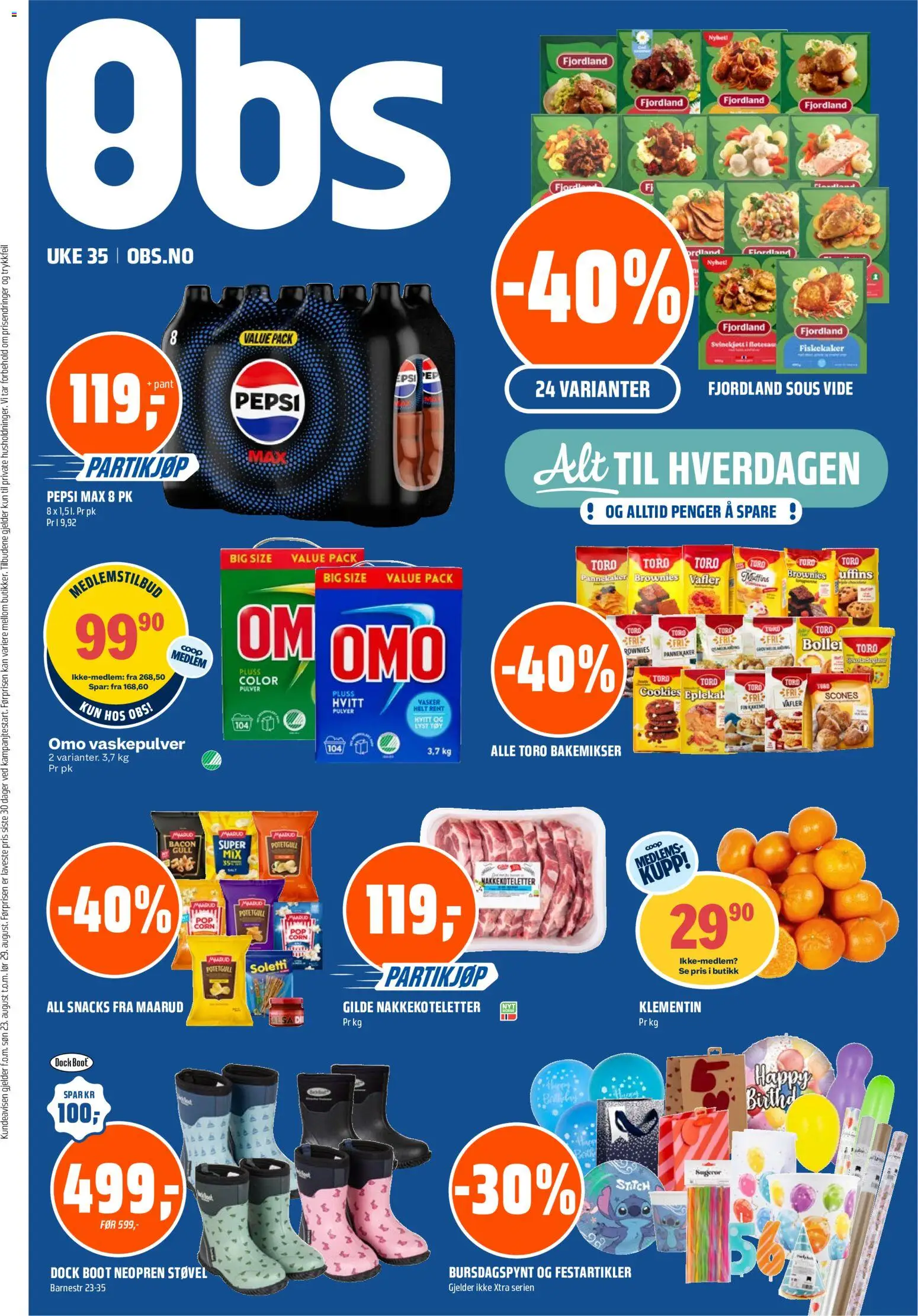 Forhåndsvis Coop Obs kundeavis fra butikk Coop Obs gyldig fra 24/08/2026