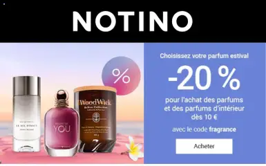 Prévisualisation de Notino du magasin Offres formulaire valide 25/05/2026