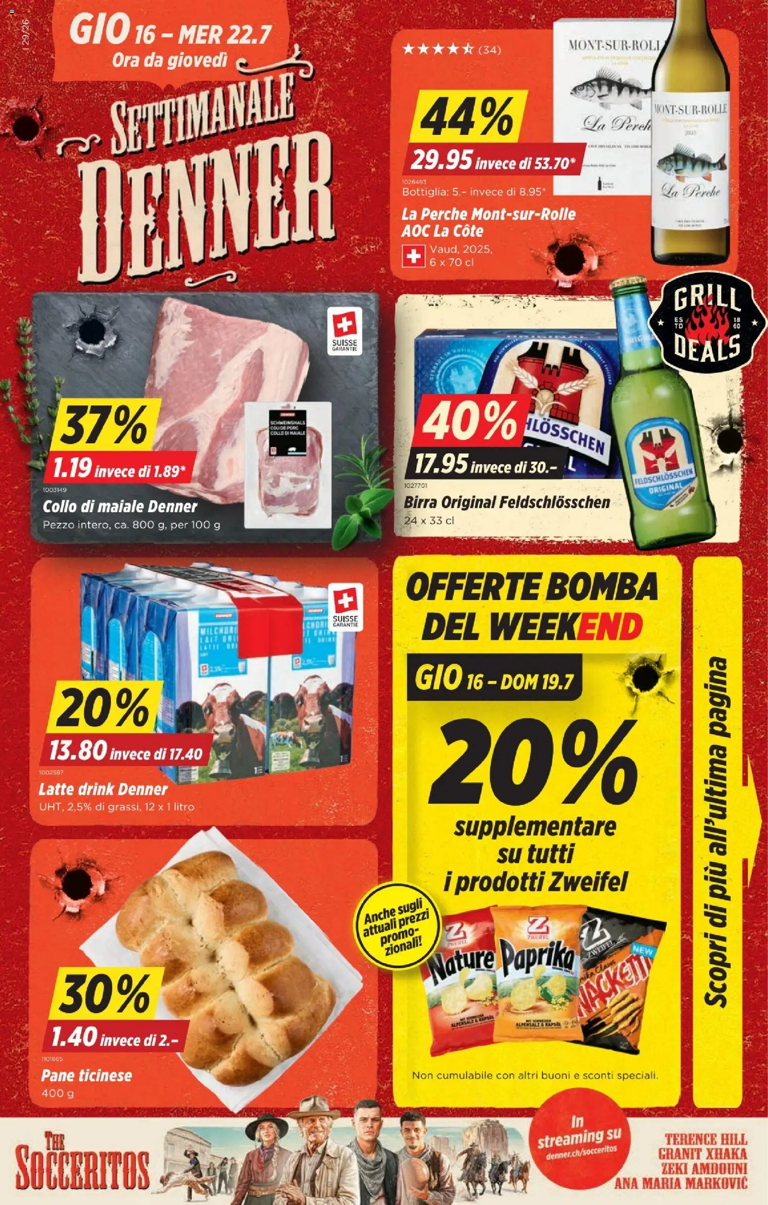 Vorschau des Merkblatts Denner aktionen IT vom Shop Denner gültig von 16.07.2026 bis 22.07.2026 - Grill, Paprika, Pane, Kapsel